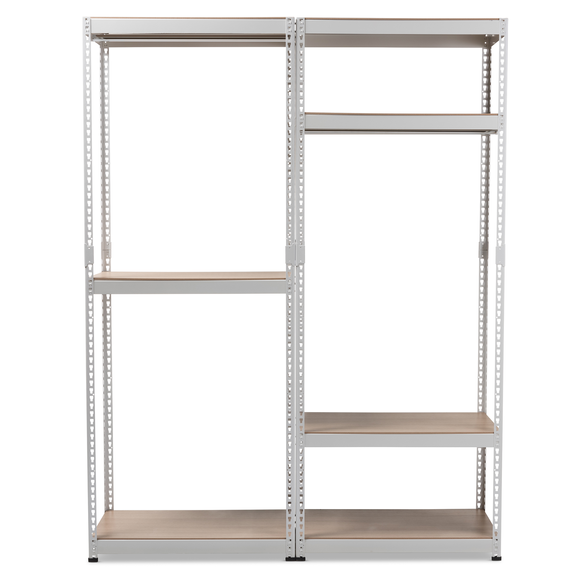 Baxton Studio Gavin Metal 7 Shelf Closet Storage Racking Organizer