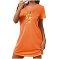 thumbnail image 2 of Elvqul Women's Nightgowns on $7.00 Pajamas Dress for Women Orange Short Sleeve Nightgowns, 2 of 7