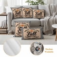 thumbnail image 6 of Fall Orange Pumpkin Outdoor Waterproof Pillow Covers, Thanksgiving Vintage Buffalo Plaid Decorative Rectangle Throw Pillowcase Sofa Cushion Sham for Patio/Couch/Chair, 20"x12" 2 Pack, 6 of 8