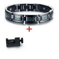 thumbnail image 1 of Fiber Energy Power Men Bracelets Stainless Steel Link Chain Magnet Bangle, 1 of 4