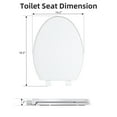 thumbnail image 3 of TROPOW Homfan Round Toilet Seat, Slow Soft Close Magnets Down Lock Quick Release, Quick Top Mount Toilet Seat White, 3 of 8