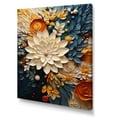 thumbnail image 2 of Designart "Orange Teal botanic Whirlwind IV" Abstract Canvas Art Print, 2 of 5