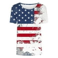 thumbnail image 4 of Fznquz Summer Womens Tops Patriotic 4th of July Tees Usa Flag Independence Day 2025 Blouses for Women Plus Size, 4 of 4