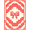 Pink Coral Ivory, Pattern 1, variant on ODIKA 8'x10' Washable Area Rug Pixel Retro Atomic Mosaic Border Motif Geometric Mid Century Refined Structured for Dining Room, Large Office, Lounge, Non-Slip Chair-Friendly Mat