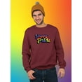 thumbnail image 2 of Happy Pride Bubblegum Banner Sweatshirt Men -Smartprints Designs, Male 3X-Large, 2 of 4