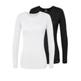 thumbnail image 1 of Adar sous-Couches pour Femmes, Lot de 2 - T-Shirt de sous-Couche à Manches Longues Confortable, 1 of 7