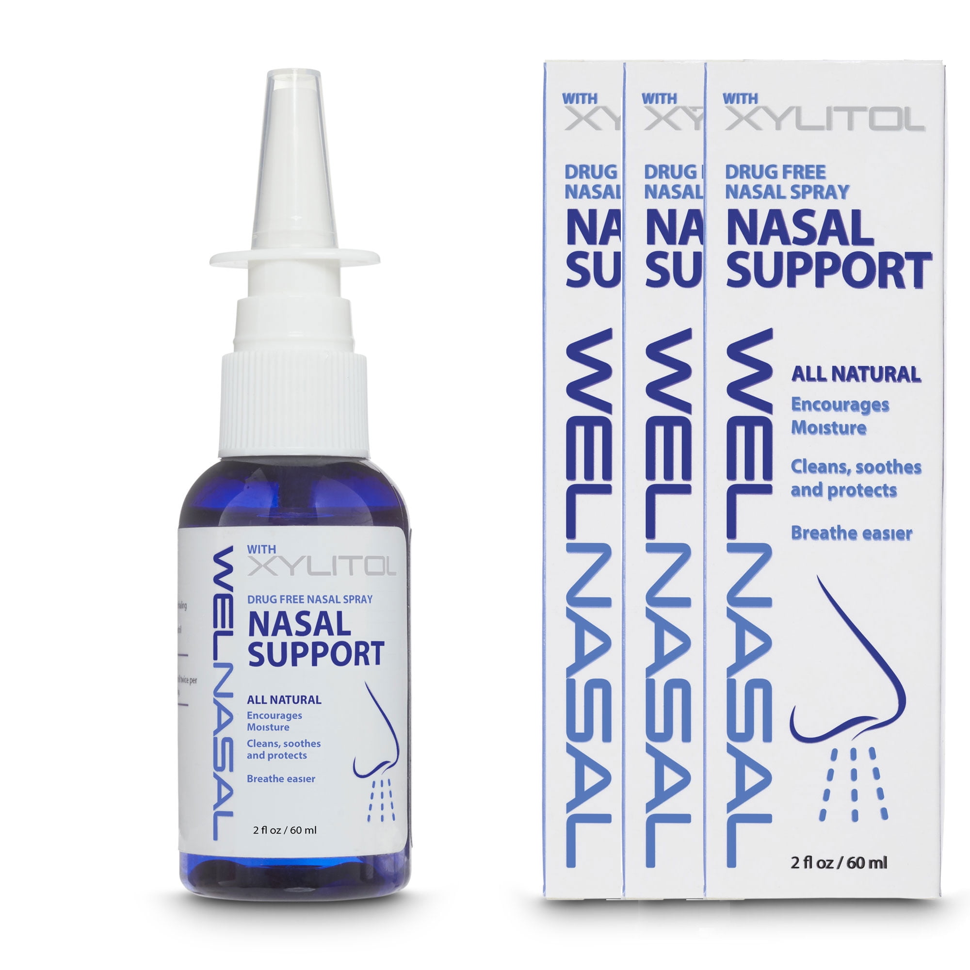 Weldental Welnasal Xylitol Nasal Spray Natural Allergy Relief 2 Ounce