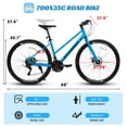 thumbnail image 6 of Ambifirner 21 Speeds Road Bike Hybrid Bike for Men and Women, 700C Wheels Racing Bicycle, Commuter Bicycle,City Bicycles，Double Disc Brakes,Commuting Cycle，Multiple Colors, 6 of 10