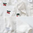 thumbnail image 6 of Ticikt Girls Cropped Knit Shrug Cardigan, Cotton Hollow‑Out Decorative Lightweight Bolero Jacket for Toddler Kids Spring Fall,White, 6 of 9