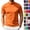 01# Orange, variant on Men's Short Sleeve Mock Neck Pullover Sweaters Casual Stylish Slim Fit Basic Top Silk-Like Fabric,Mint Green L