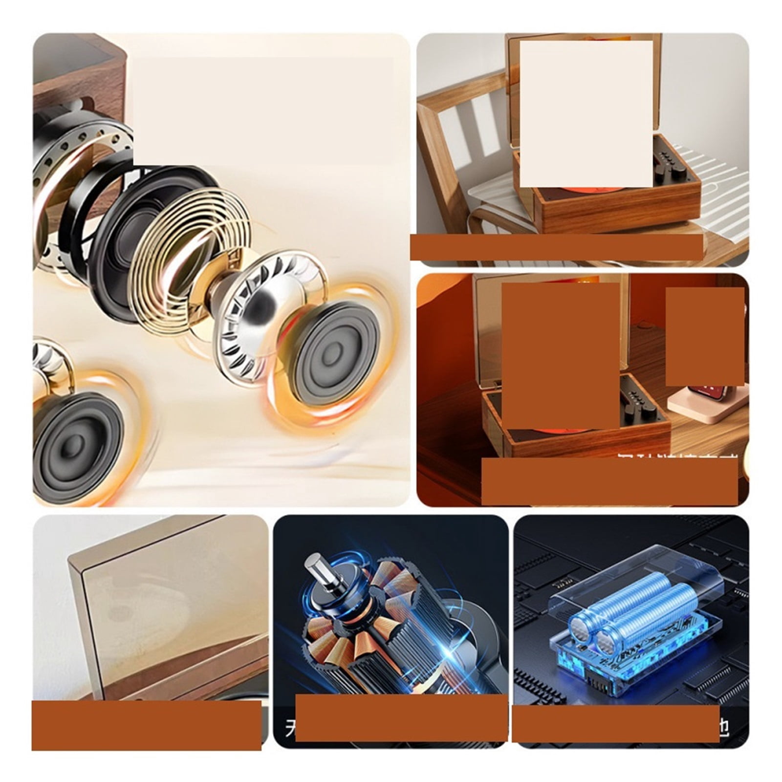 Retro Vinyl Bluetooth CD Player High-Quality Sound Ideal for Students, Teens, and Music Fans