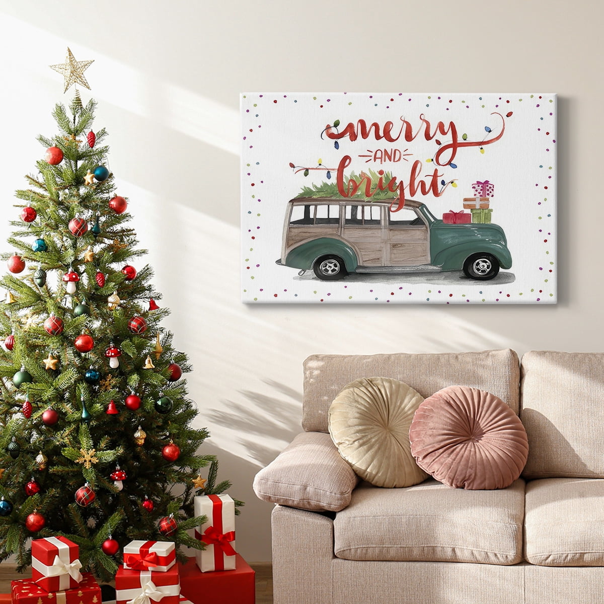 Christmas Cars Collection A- Gallery Wrapped Canvas