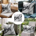 thumbnail image 6 of Abstract Art Marble Texture Throw Pillow Cover Black Grey Gradient Modern Art Cotton Linen Cushion Cover Throw Pillow Case with Invisible Zipper for Couch Sofa Bed Chair Car 24x24 Inch, 6 of 9