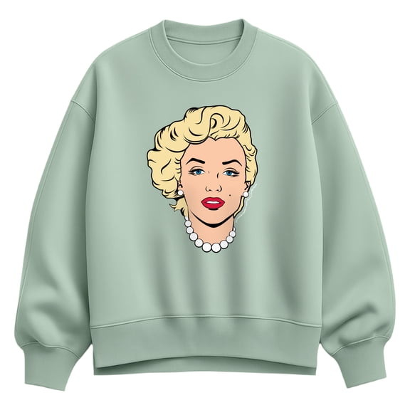 Marilyn Monroe - Marilyn Monroe Portrait - Women's Oversized Fleece Crew Sweatshirt