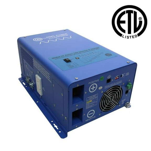 AIMS Power PICOGLF15W12V120V 2000 Watt Pure Sine Inverter Charger- ETL Certified Conforms to UL458 Standards