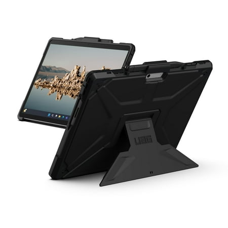 UAG Microsoft Surface Pro 11/10/9 Case with Multi-angle Kickstand & Pen Holder Compatible with Type Cover Keyboard Rugged Protective Cover Heavy Duty, Metropolis SE Black