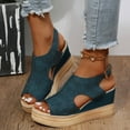 thumbnail image 2 of Dakaela Womens Wedge Sandals Espadrille Platform Walking Shoes Comfort Summer Dressy Sandal Size 6-9, 2 of 5