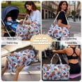 thumbnail image 5 of Garronmavis Ladybug Floral Large Quilted Duffle Bag for Women, Weekender Travel Bag Overnight Carry On Bag with Zipper Pockets, Cute Gym Dance Tote Luggage Bag, 5 of 7