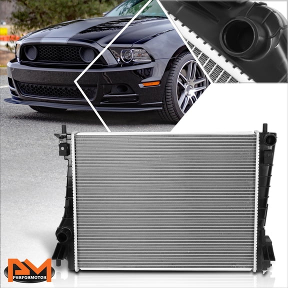 PM PERFORMOTOR for 12-14 Ford Mustang 5.0L Factory Style Aluminum Core 2-Row Radiator DPI-13483