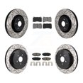 thumbnail image 1 of Transit Auto Front Rear Coated Drilled Slotted Disc Brake Rotors and Semi-Metallic Pads Kit for Car 2017 Subaru BRZ Base with Brembo Brakes KDS-101146, 1 of 11