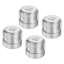 Uxcell 1/4" NPT Pipe Fitting Cap, 4 Pack Stainless Steel Pipe Cap for DIY, Plumbing