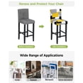 thumbnail image 3 of Yellow Grey Black Geometric Bar Stool Covers Set of 2, Middle Century Art Abstract Aesthetics Stretch Bar Chair Covers with Backs, Removable Pub Counter Chair Cover for Kitchen Dining Room Cafe, 3 of 7
