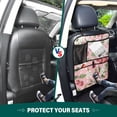 thumbnail image 6 of Car Back Seat Organizer 2 Pack Antique Nylon Fabric Thickened Waterproof Foot Mat Suitable For Various Types Of Vehicles Pink Cherry Flowers Pattern, 6 of 7