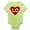 Kiwi, variant on CafePress - Lo (Love) Heart Infant Body Suit - Baby Light Bodysuit, Size Newborn - 24 Months