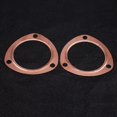 thumbnail image 3 of 2 Pack 3 Inch Copper Exhaust Manifold Gaskets Reusable for SBC BBC 302 350 454 383, 3 of 4
