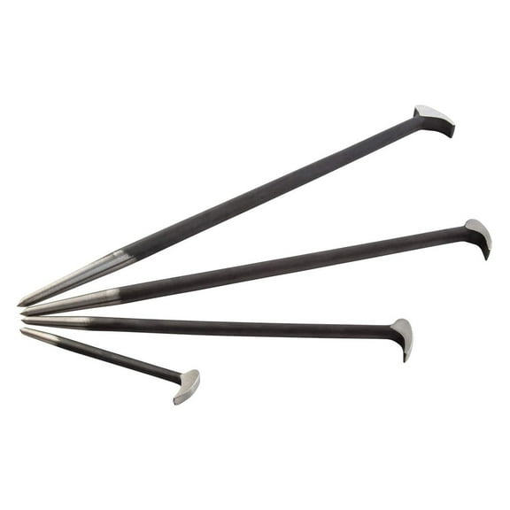 9804 Rolling Head Pry Bar Set, 6-Inch - 20-Inch, 4-Piece