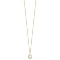 thumbnail image 2 of Auriga Fine Jewelry 14K Yellow Gold Polished Mother of Pearl Circle Necklace for Women 17", 2 of 6