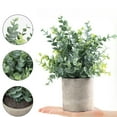 thumbnail image 6 of CoudarTitie Artificial Small Potted Plants Faux Plant in Pot 6x9.4inch Small Fake Plants for Eucalyptus, 6 of 9