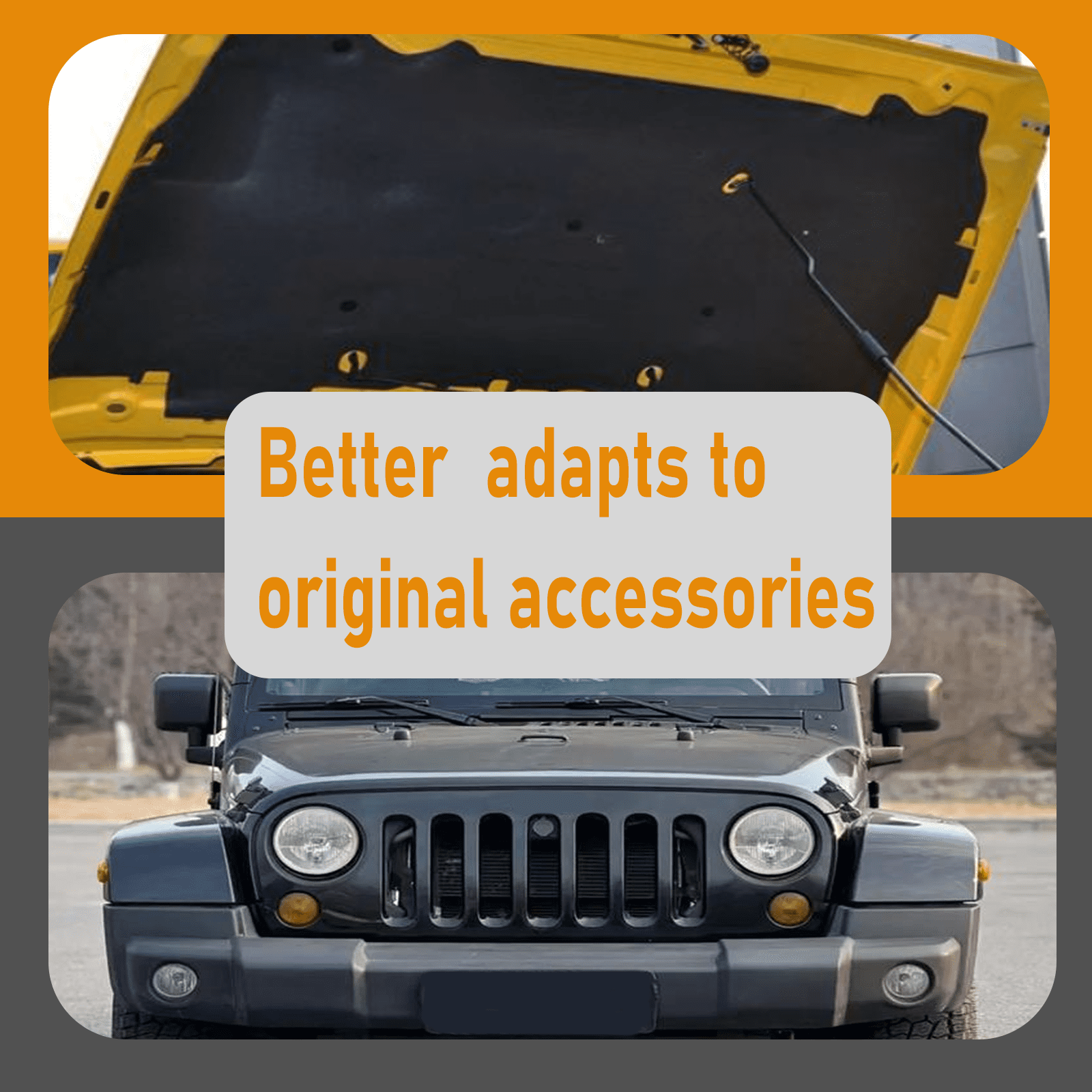 Front Hood Engine Sound Heat Insulation Pad,Soundproof Cotton Cover For Jeep For Wrangler 2007 2008 2009 2010 2011 2012 2013 2014 2015 2016 2017,Car Assecories Firewall Mat Pad Cover Noise Deadener