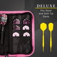thumbnail image 2 of Casemaster Deluxe Nylon Dart Case, Holds 6 Darts and Accessories, Pink, 2 of 6