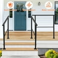 thumbnail image 4 of Metal Handrails for Outside,Steps Handrails for Stairs Fits 1-5 Step,Stair Rails for Seniors-Height Adjustable, 4 of 7