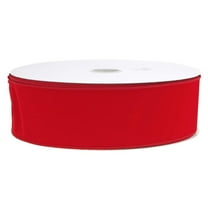 Red Velvet Ribbon Wired Edge, 2-1/2-Inch, 50 Yards