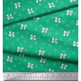 thumbnail image 3 of Soimoi Green Velvet Fabric Bow & Diamond Geometric Print Fabric by the Yard 58 Inch Wide, 3 of 3