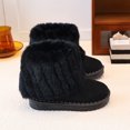 thumbnail image 6 of OGLCCG Boys Girls Snow Boots Suede Winter Warm Faux Fur Lined Slip On Outdoor Winter Shoes for Toddler/Little Kid/Big Kid Size 3-11, 6 of 7
