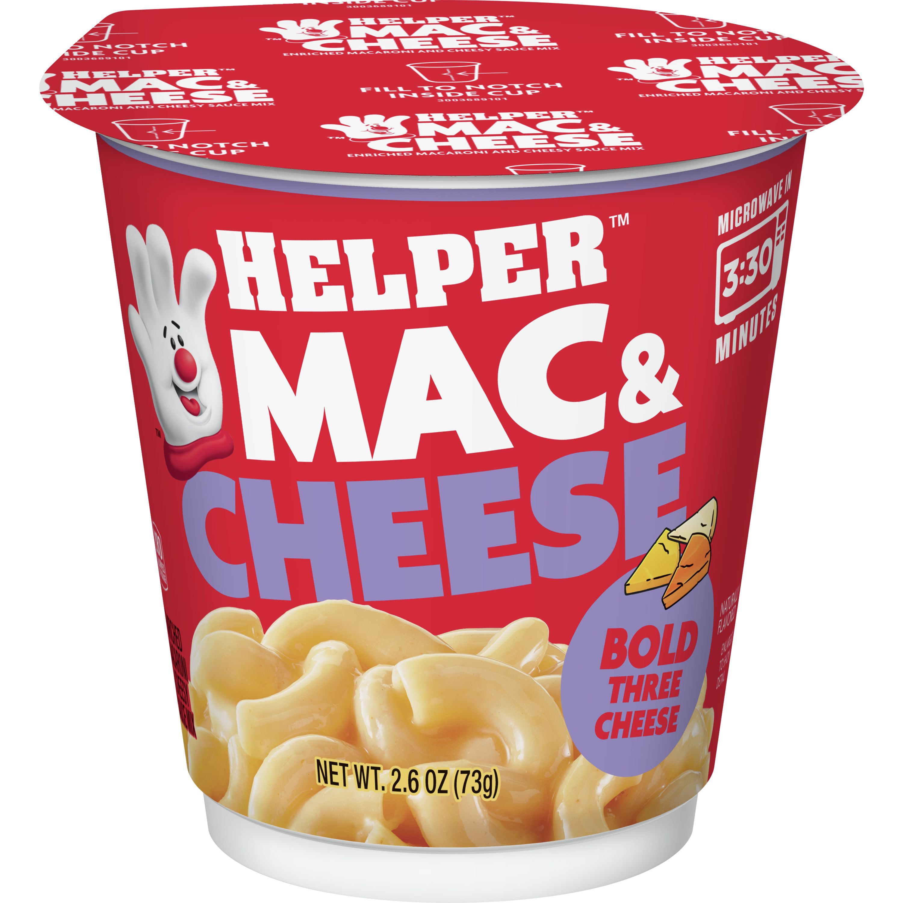 Betty Crocker Helper Mw Three Cheese Mac & Cheese Cups - Walmart.com ...