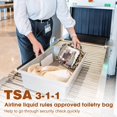 thumbnail image 2 of Bolsa de aseo Wedama aprobada por la TSA, paquete de 2, transparente con asas, 2 of 7