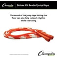 thumbnail image 3 of Champion Sports Deluxe XU Beaded Jump Rope, 10'L, Orange/White, 3 of 5