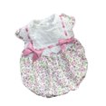 thumbnail image 1 of Delicate Floral Dog Dress - Bowknot Tie Puff Hem Puppy Dog Skirt Pet Vest Shirt for Summer, 1 of 8