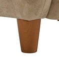 thumbnail image 4 of Christopher Knight Home Mid-Century Modern Velvet Wingback Accent Chair with Birch Legs, Camel, 4 of 9