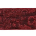 thumbnail image 2 of Vickerman Q180677 2.5 in. x 10 Yards Burgundy Foliage Pattern Ribbon - Pack of 72, 2 of 3