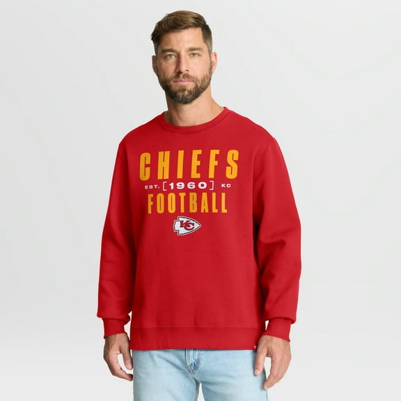 Men's Fanatics Red Kansas City Chiefs Powerful Throw Legacy Pullover Sweatshirt