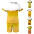 thumbnail image 5 of XIAOCHA Mens Print Shorts Set Short Sleeve Crew Neck Casual Sets Oktoberfest Halloween Wear,Gold,Sizes L, 5 of 6