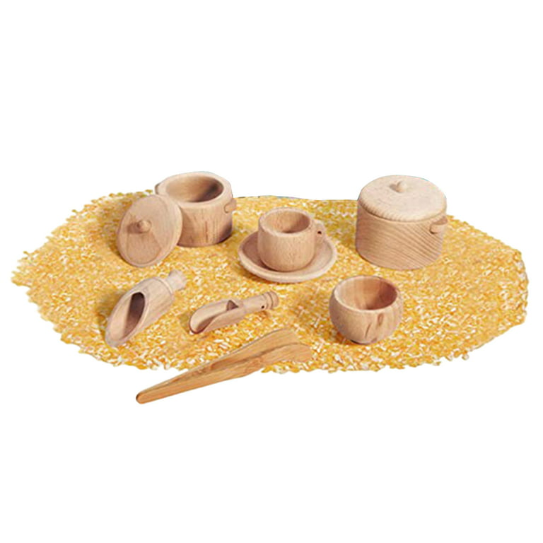  Migargle Sensory Bin Tools, Montessori Toys for Toddlers, Waldorf  Toys, Wooden Scoops and Tongs for Transfer Work and Fine Motor Learning :  Toys & Games