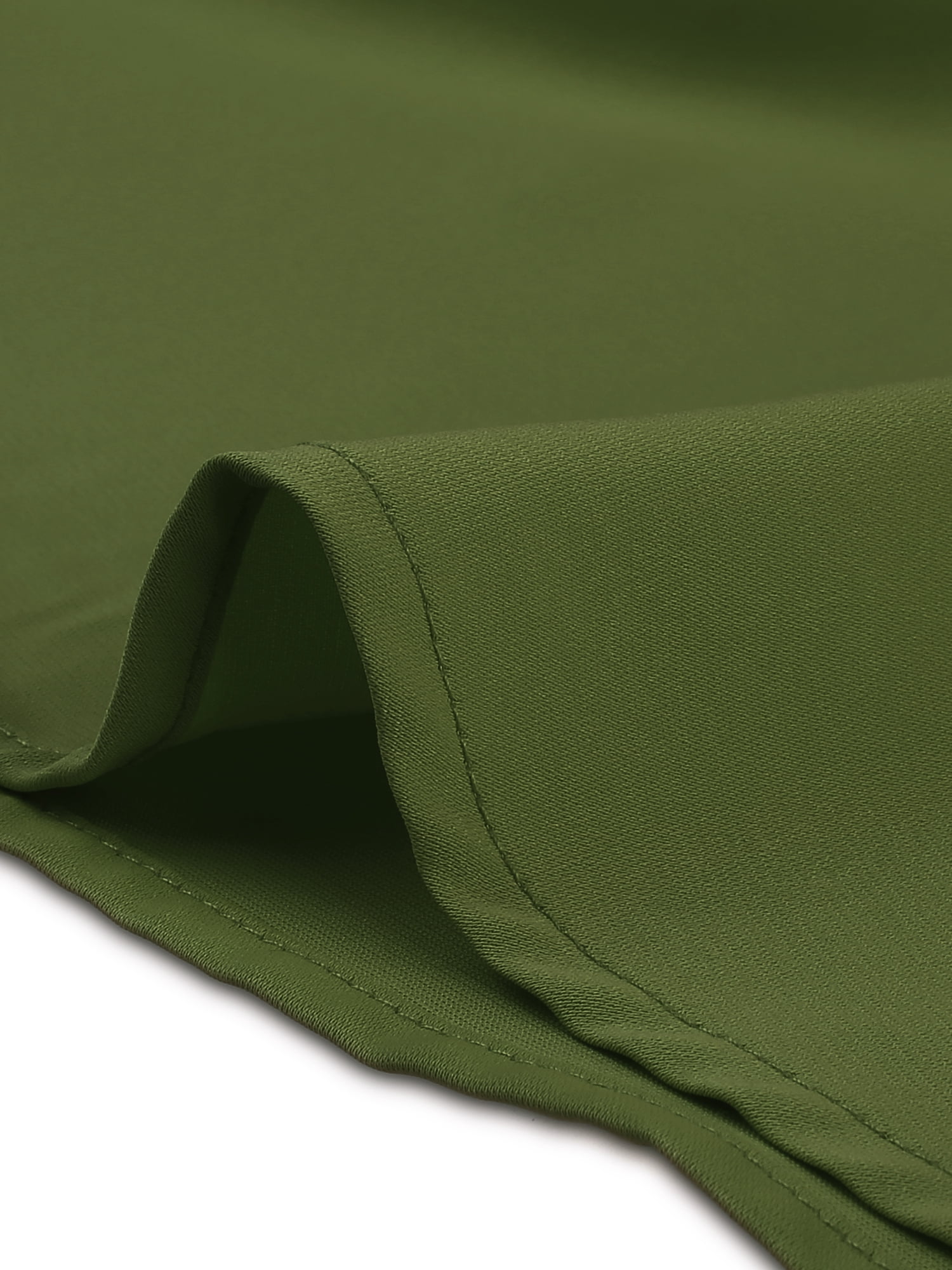 DARING DIVA Women's Ruffled Trim Pleated Plain Blouse Top XS Army Green