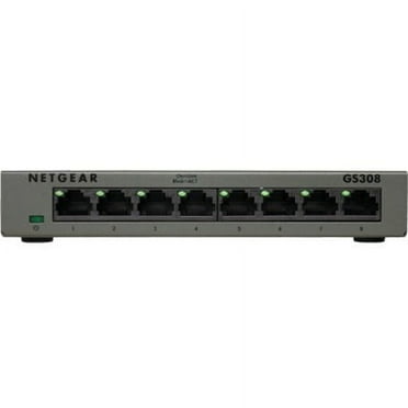 NETGEAR 8-Port Gigabit Ethernet Unmanaged Switch (GS308) - Home Network Hub, Office Ethernet Splitter, Plug-and-Play, Silent Operation, Desktop or Wall Mount