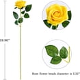 thumbnail image 4 of Artificial Roses with Stems Yellow Roses Valentine's Artificial Flowers Decorations for Mothers Day Bridal Bouquet Wedding Party Home Decor-12PCS, 4 of 7